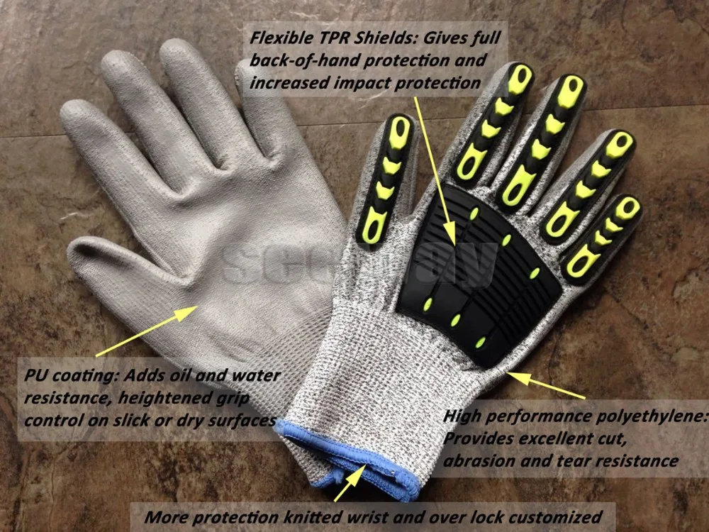 Seeway HHPE&TPR Gloves Motorcycle Men's Safety Accesories Gloves