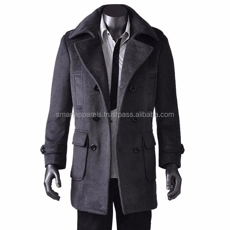 Men's Official Wool Long Coats / 2015 New Design Men's Wool Long ...