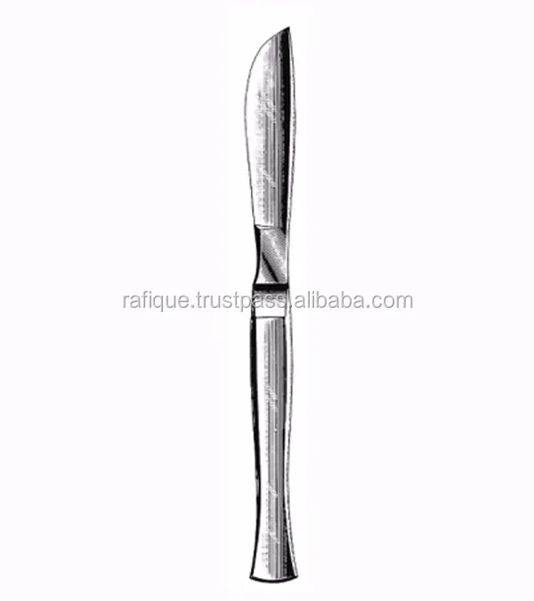 Surgical Instruments / Scalpels Wirchow Autopsy (postmortem) Knife with scraper by Rafique Enterprises