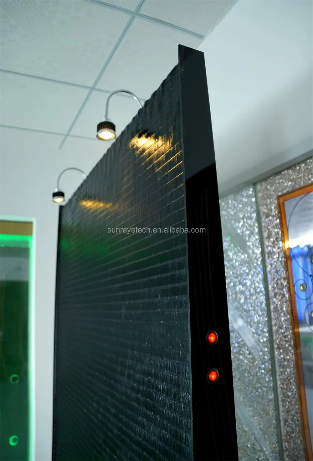 H7ft Customized Floor-standing Acrylic water wall waterfall fountain indoor fountain wave feature