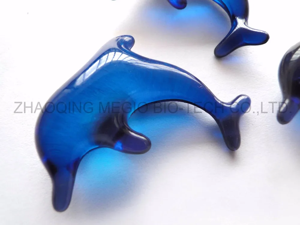 Transparent Blue Perles de Bain Animaux Dauphin