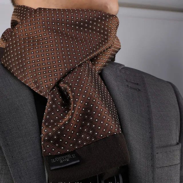 brown checked men scarf, stylish shawl, corte , schal, halstuch