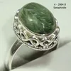 Seraphinite natural stone ring wholesale jewelry 925 silver