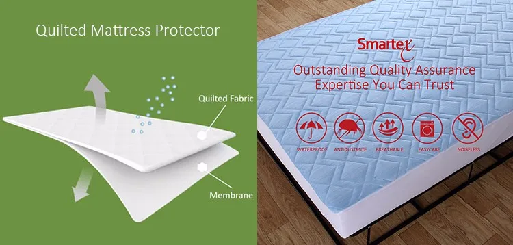 new cooling quilted mattress protector cover organic luxury single bed