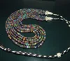 Natural Black ethiopian Opal rondelle Beads strand necklace