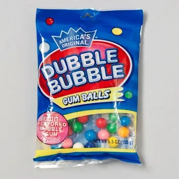 dubble bubble gum balls asst 5 oz bag #13345