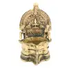 Handmade Brass Kamakshi Religious Hindu Goddess Laxmi Diwali Puja Temple Diya Oil Lamp 3.5 x 3 Inches BOL-156
