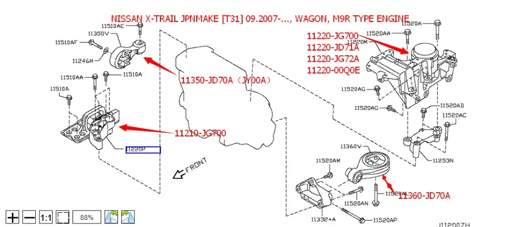 NISSAN X-TRAIL JPNMAKE [T31] 09.2007-..., WAGON, M9R TYPE ENGINE.jpg