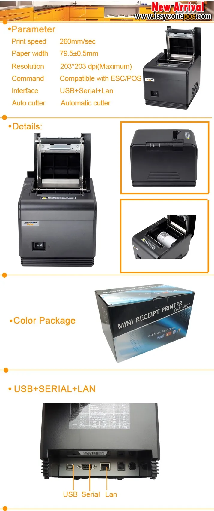 Itpp066 80mm Thermal Receipt Printer Pos - Buy Pos Receipt ...