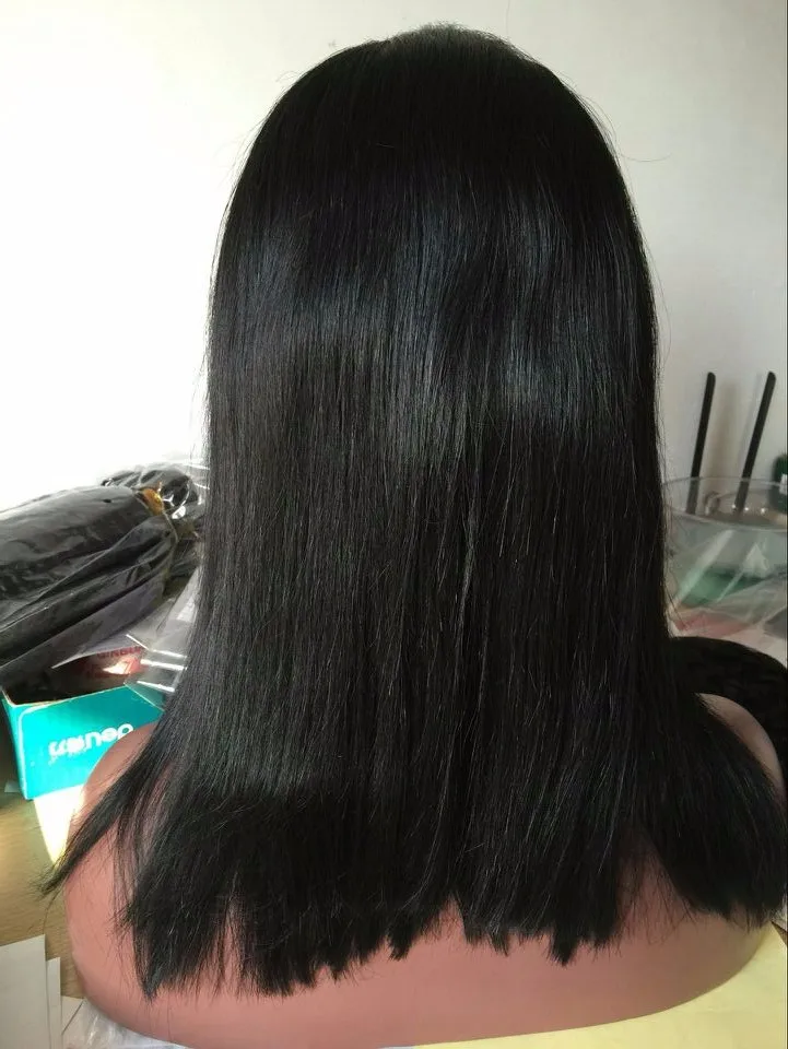 未処理のトップグレード処女シルキーストレート人間の髪フルレースかつら 問屋・仕入れ・卸・卸売り