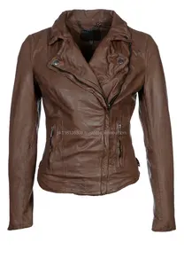 new design high quality black leather jacket for