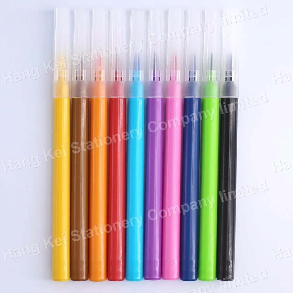 Non-toxic brush tip water color calligraphy marker pens for promotion