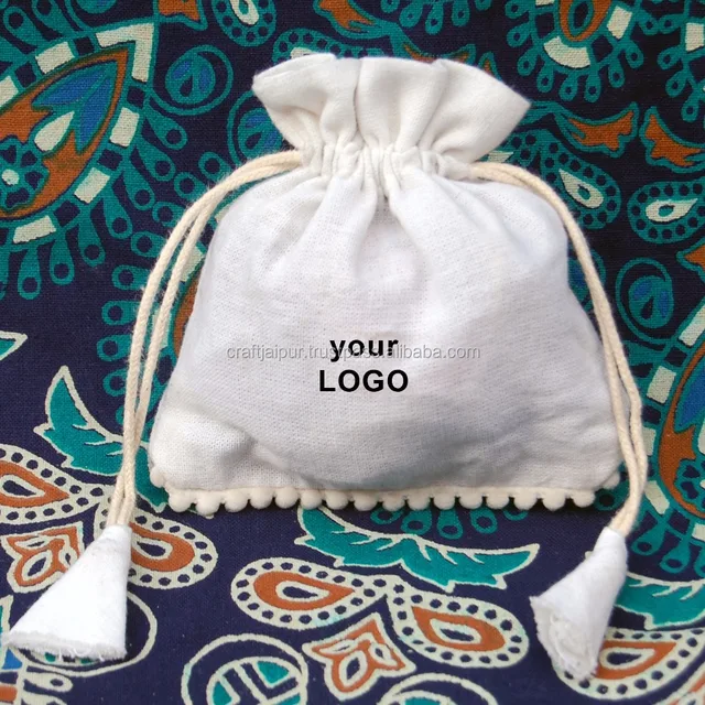 small gift packaging bags pouch beautiful cotton jewelry pouches