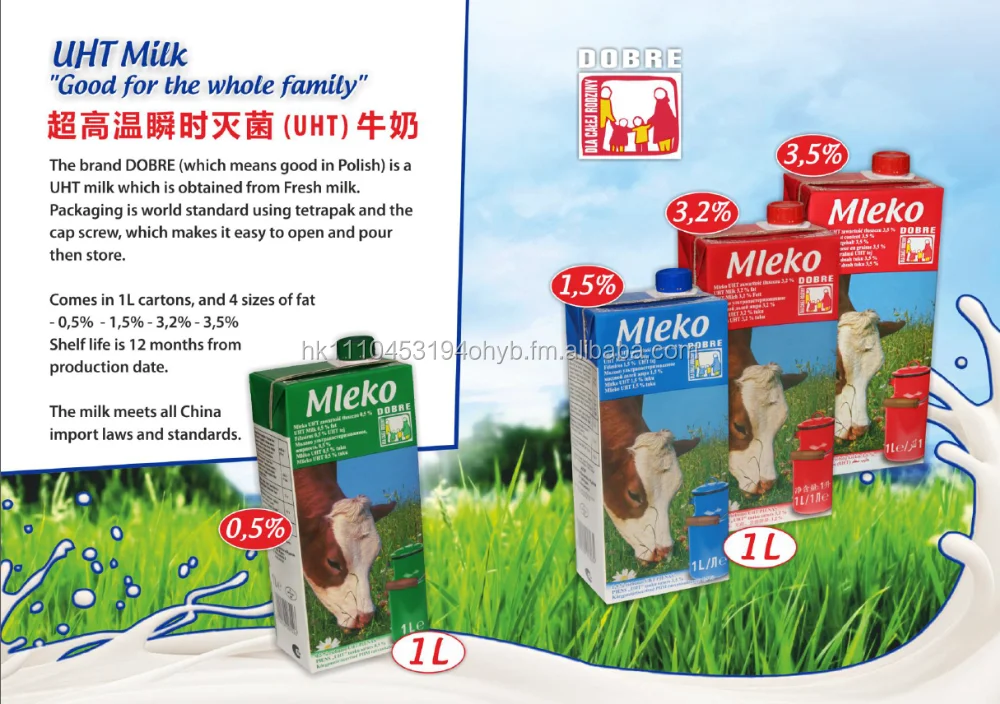 uht milk, long life milk, semi skimmed milk, full cream whole