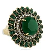 Looking Wow Green Onyx Turkish 925 Sterling Silver Ring With Breass, Antique Silver Jewelry, Grunge Silver Jewelry