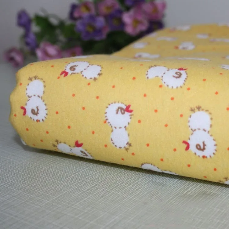 New-arrival-Yellow-Chick-Super-Soft-Baby-Flannelet-Material-Double-Faced-Velvet-Baby-100-Cotton-Bedding