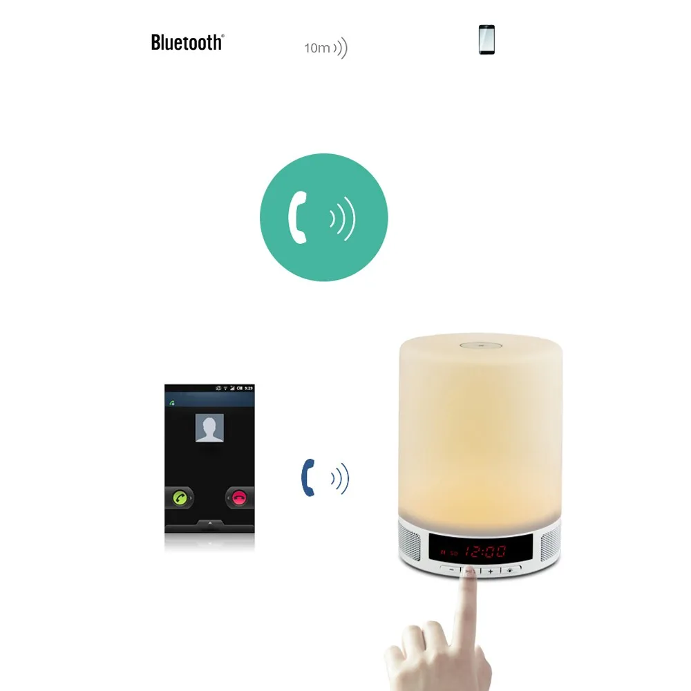 Hot selling 2017 amazon bluetooth speaker touch sensor led table lamp with mini speaker