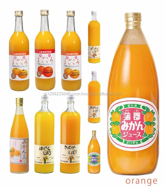 100% pure orange juice drink for wholesale made in japan