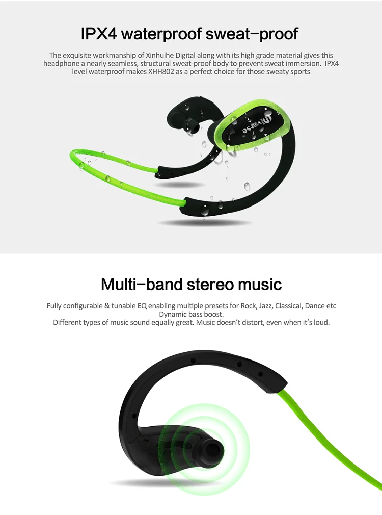 Strong stretch nitinol CSR8635 chipset earbuds/headphones/earphones with 120Mah Li-battery - ANKUX.COM