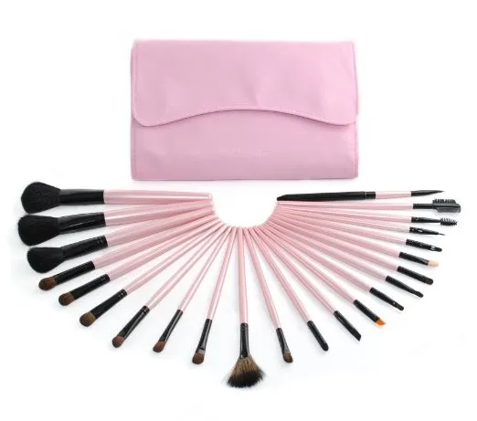 23pcs Full Set Pink Cosmetic Tool Makeup Brushes Wholesale.jpg