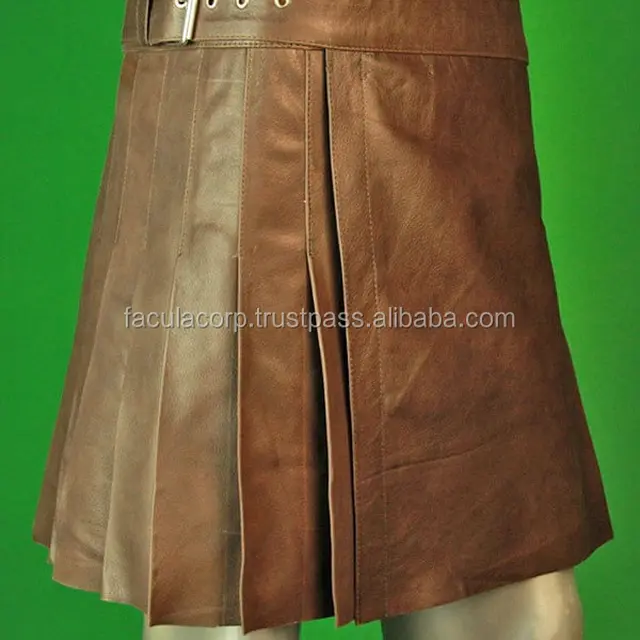 genuine leather wrap around leather mini kilts leather fashion