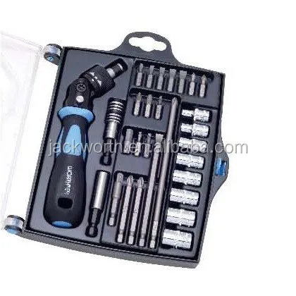 JK0307 29 PCS Ratchet Screwdriver Bit & Socket Set  Flexible Ratchet Screwdriver Set  Flexible Ratcheting Driver Set  Multi-Tool Set  Promotion Gift  Precision Bits Hand Tool Set  Multifunction Tool Set  Tool