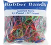 BAZIC Assorted Dimensions 227g/0.5 lbs. Rubber Bands, Multi Color