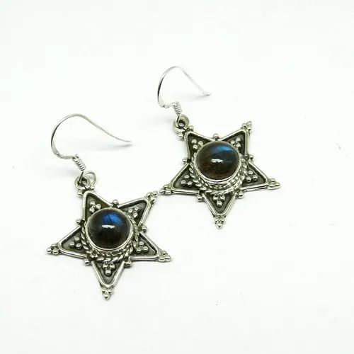 Modern Shimmering Blue Labradorite 925 Sterling Silver Earring, 925 Silver Jewelry, Sterling Silver Jewelry