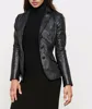 Women Leather Blazer Black Formal Genuine Lambskin Jacket--FL-3414