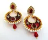 Kundan polaki jhumka-Rajasthani Jaipuri Traditional Tanjore Jewellery-Tanjore Art earrings-wholesale meenakari pearl jhumki -
