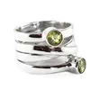 Valentine's day gift 18K gold filled diamond cut peridot solitaire ring
