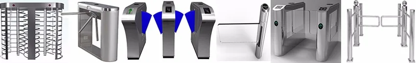 Security Turnstile Gate with 0.2s Barrier Open/Close Time RS-232 and RS485 Communication Interface and 2-Way Operation Direction