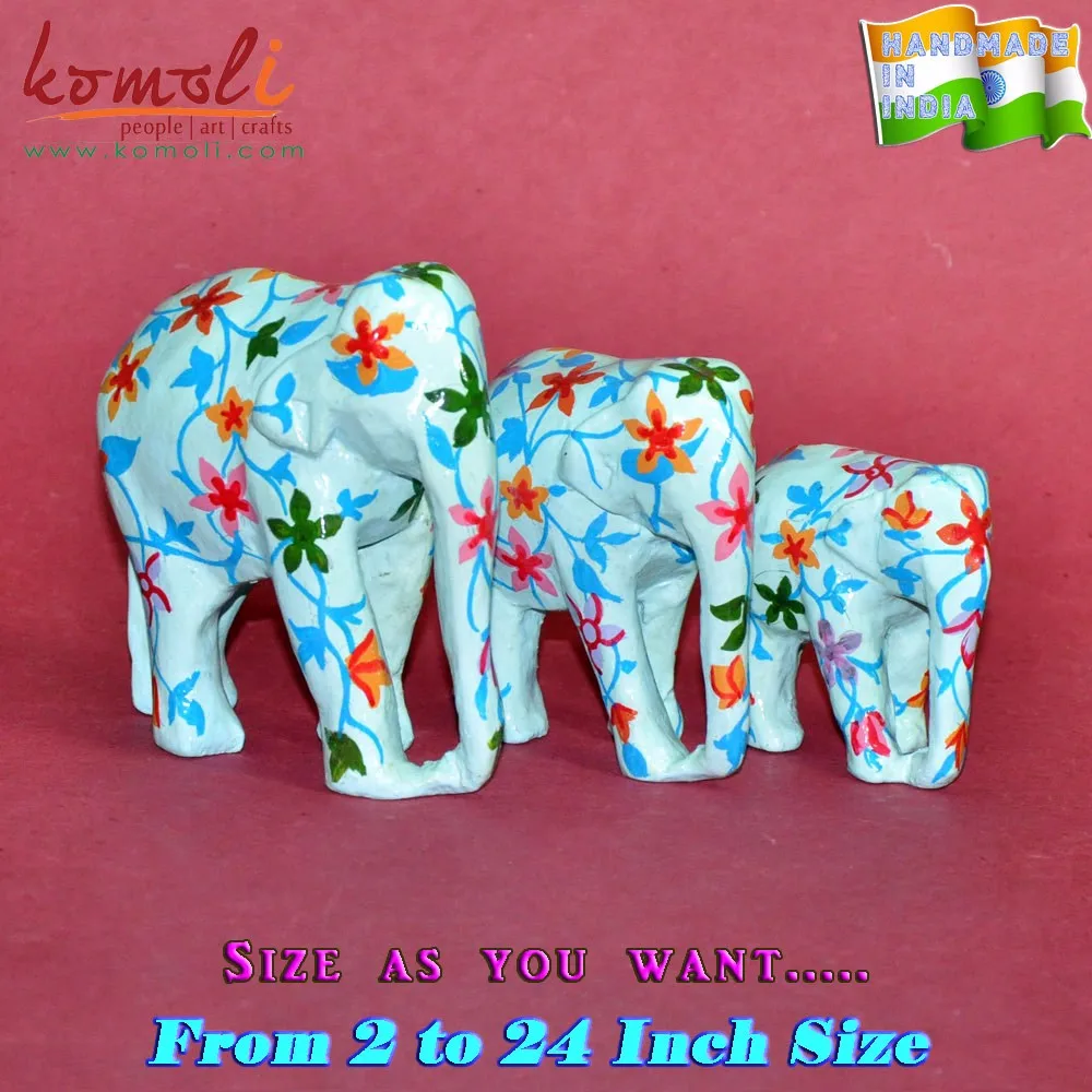 painted wooden elephant 1