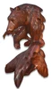 Wooden Bear with Biting a fish Decoration