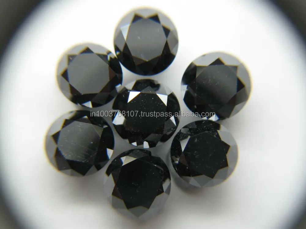 real loose black diamond round brilliant cut