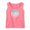 Summer pink sleeveless baby girls fancy t-shirt