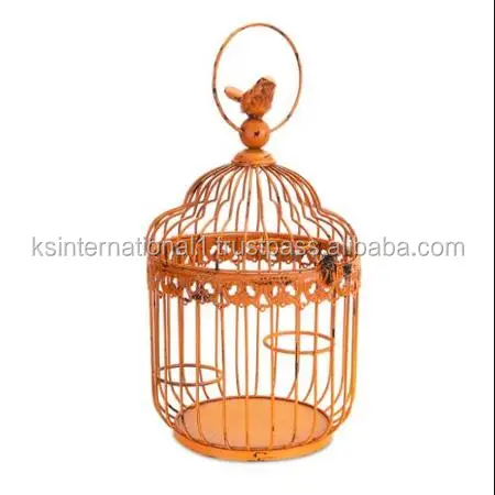 Metal wholesale black round shaped decorative elegant large bird cage