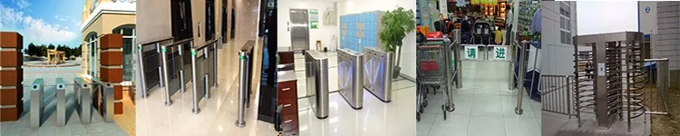 Security Turnstile Gate with 0.2s Barrier Open/Close Time RS-232 Communication Interface and 1-Way Operation Direction