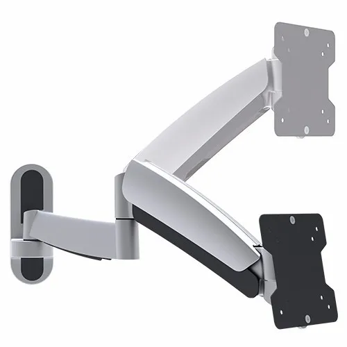 Full motion High-Flex-100 TV wall mount with 55mm to 580mm wall distance and a load capacity of 20kg. Suited for all TV sets wit