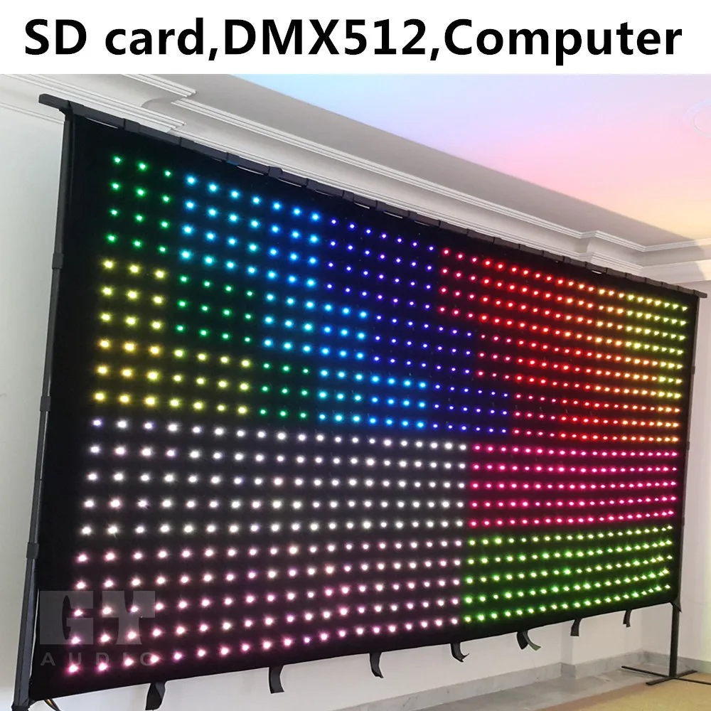 Flexible Led Display Screen Led Video Curtain Rental Video