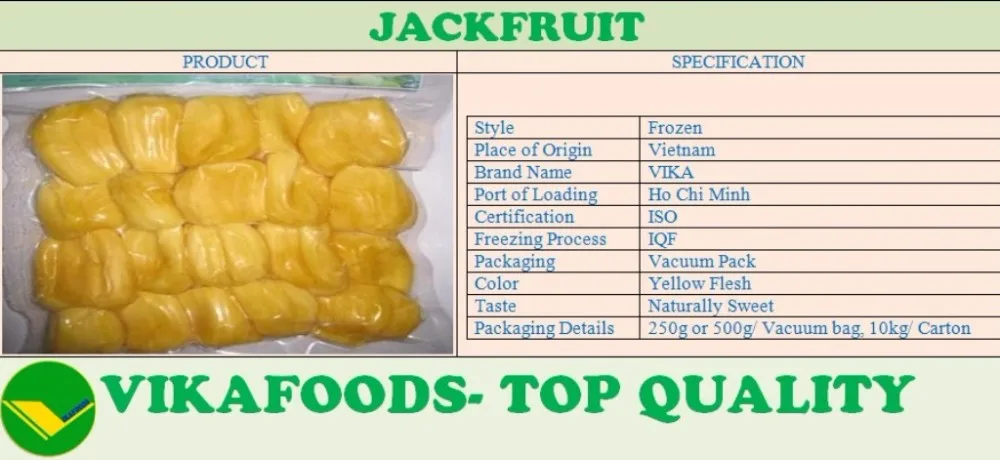 iqf frozen jackfruit seedless