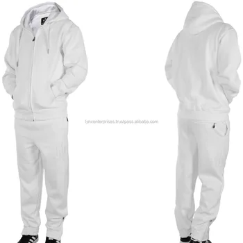 white sweat suit