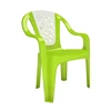 Plastic Chair with designed backrest and armrest made of premium materials, comfortable and easy to stack F1605- Lawn Green