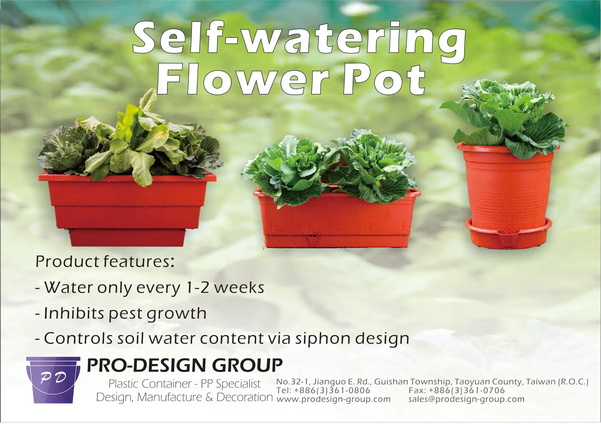 self watering 60 cm flower plastic pot / planter