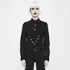 WY-891BK Punk Rave Office lady Military uniform vest two pockets women Gothic waistcoat