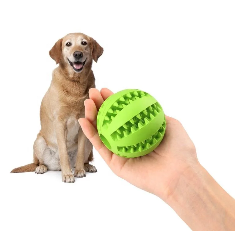 Wholesale Exercise Ball  Food Treat Feeder Pet Tooth Cleaning Toy Dog Chew Toy Soft Rubber Balls