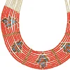 multi strand seed beads fashion necklace