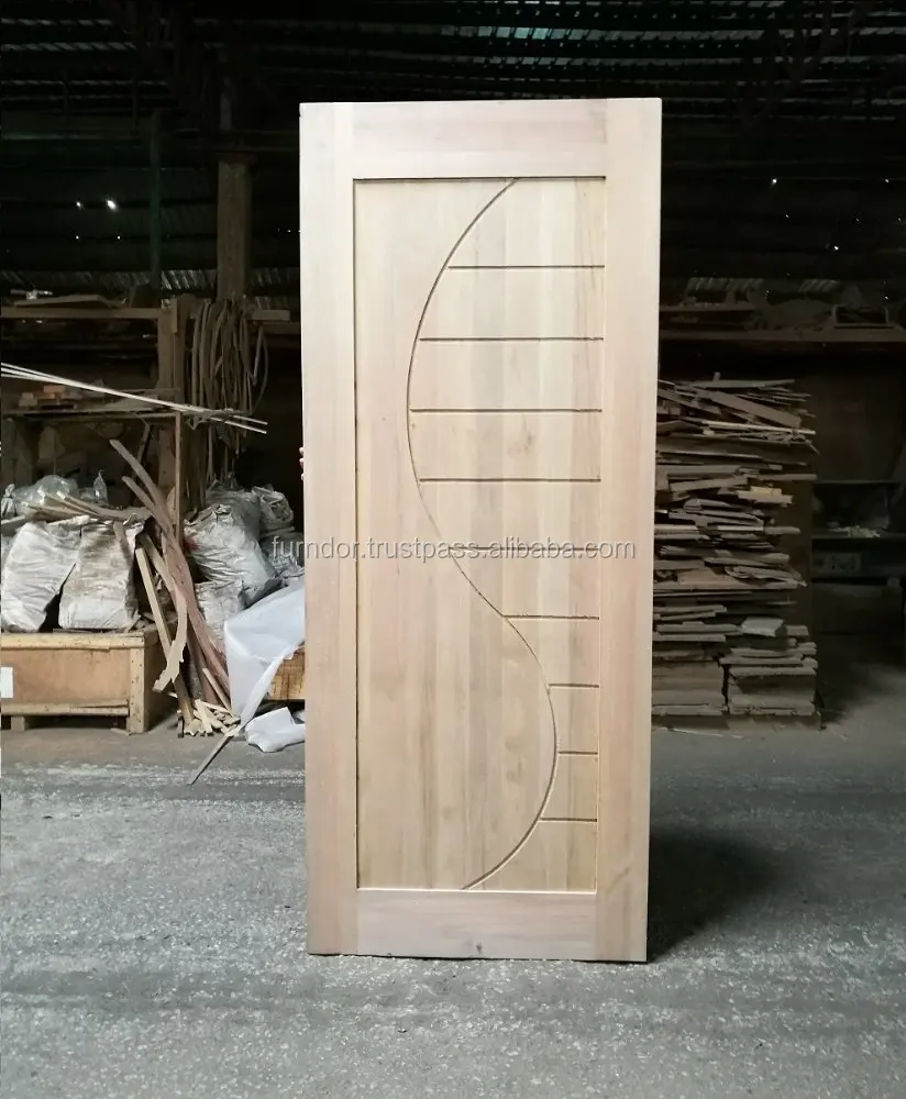 Diseño moderno de merpauh puerta exterior de madera de Malasia