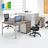 L Shape Aluminum Modular Office Partitions Office Workstations With Steel Leg