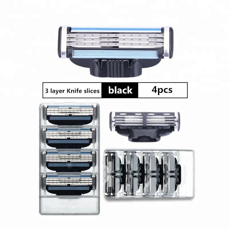 4pcs 3-layer razor blade manual shaving blade male stainless steel blade high quality AAAA+
4pcs 3-layer razor blade manual shaving blade male stainless steel blade high quality AAAA+